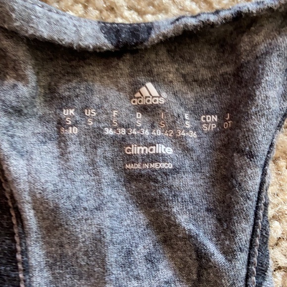 Floral print gray and black Adidas tank top size small - Picture 2 of 2